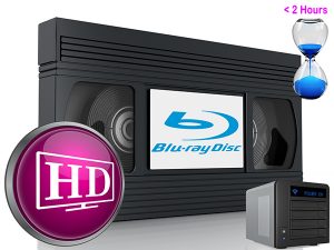 VHS (under 2hrs)  -> SD File + DVD